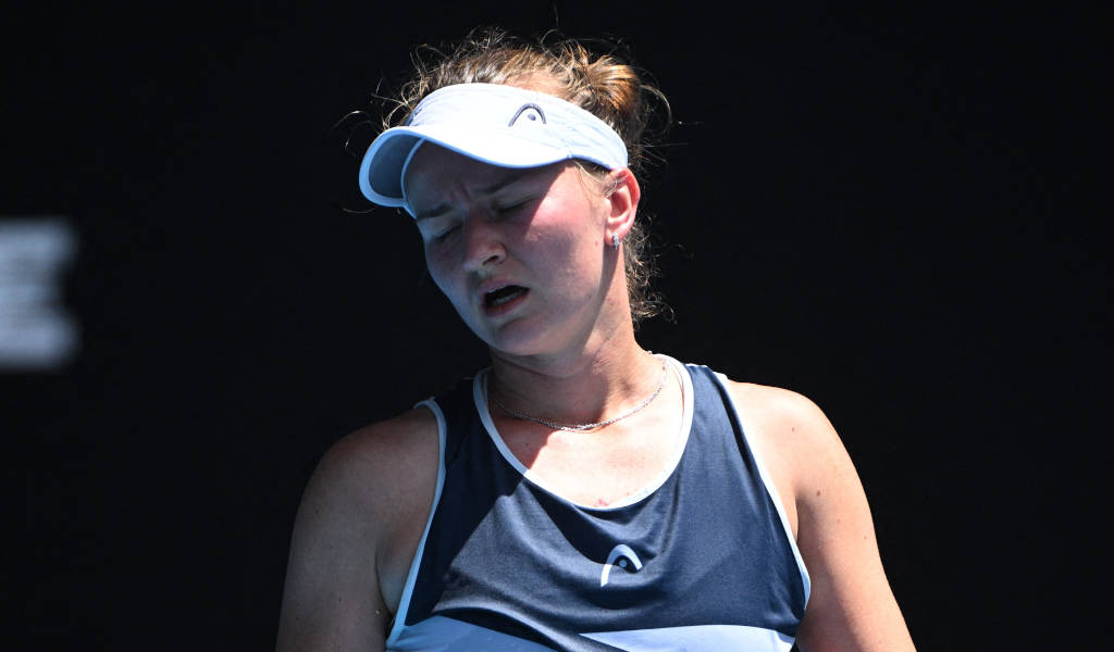 Right Handed Tennis Player Barbora Krejcikova Wallpaper