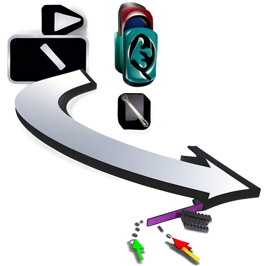 Right Turn Arrow Design Png Oex PNG