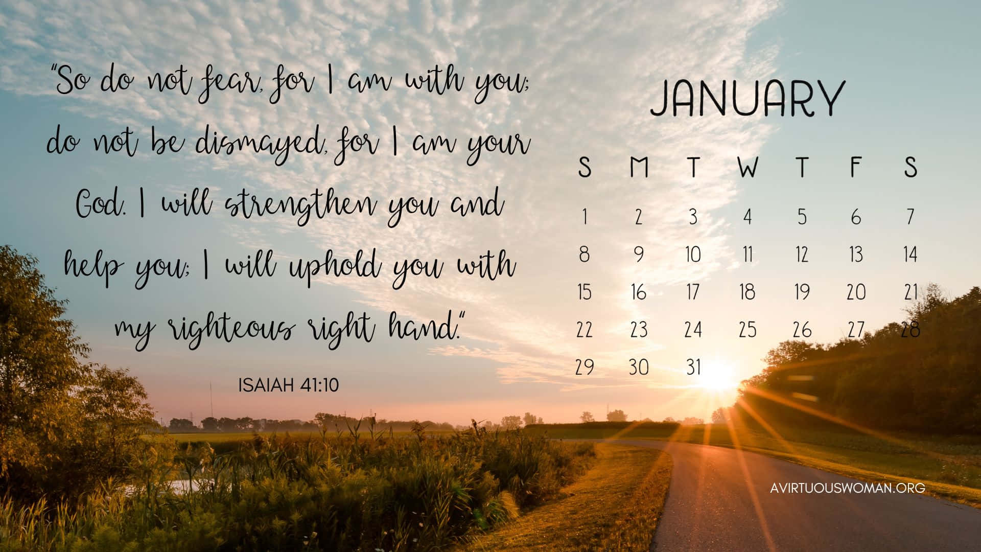 Righteous Right Hand Calendar Wallpaper