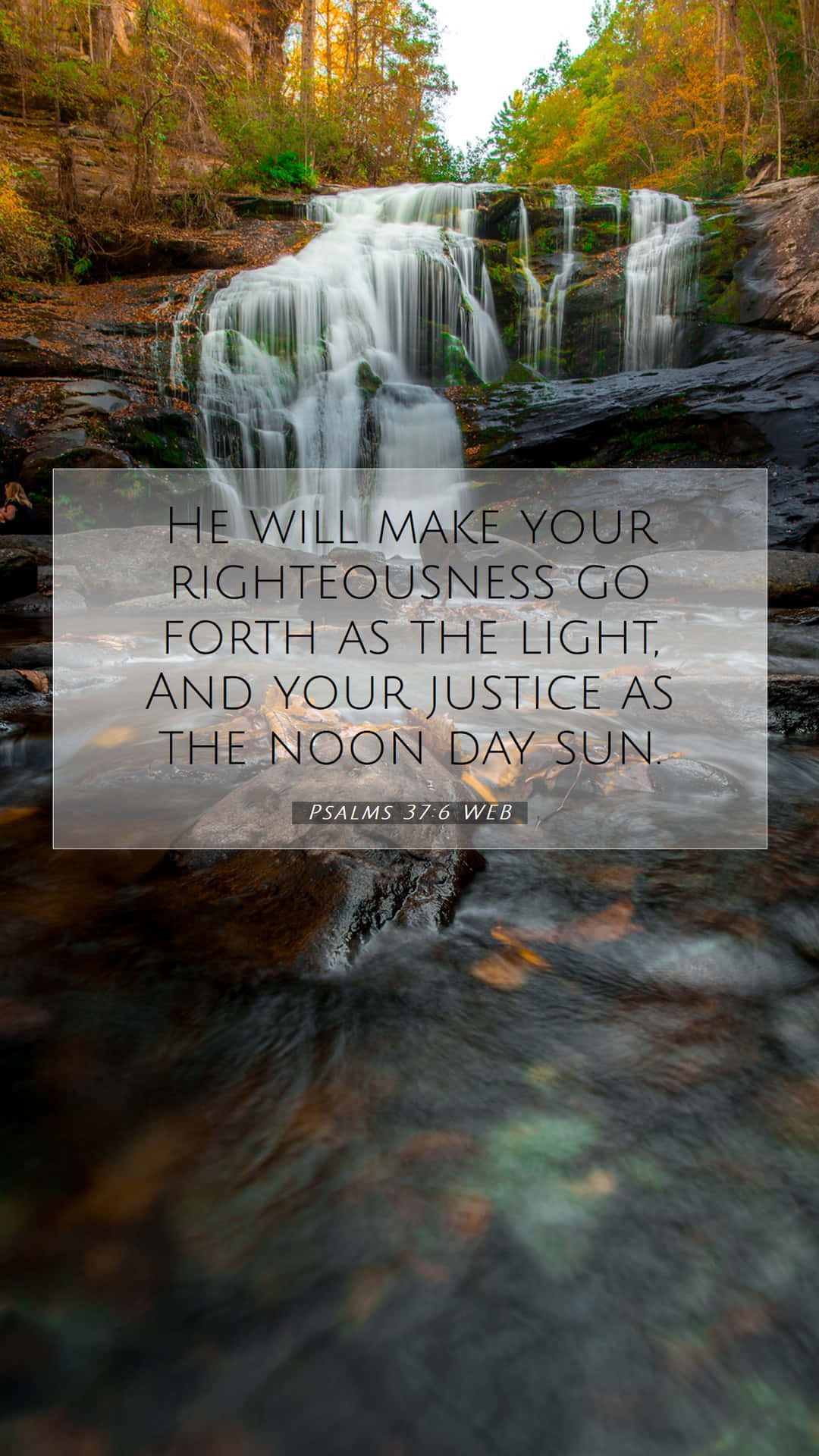 Righteousness Light Bible Verse Waterfall Wallpaper