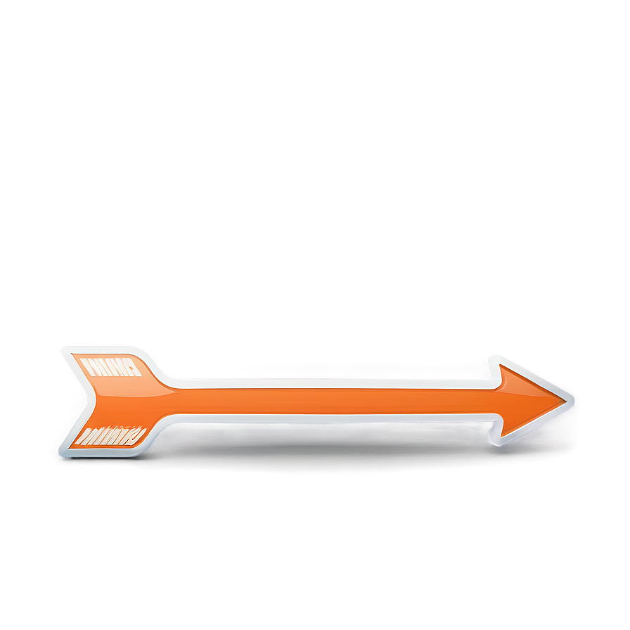 Rightward Orange Arrow Png Kgd80 PNG