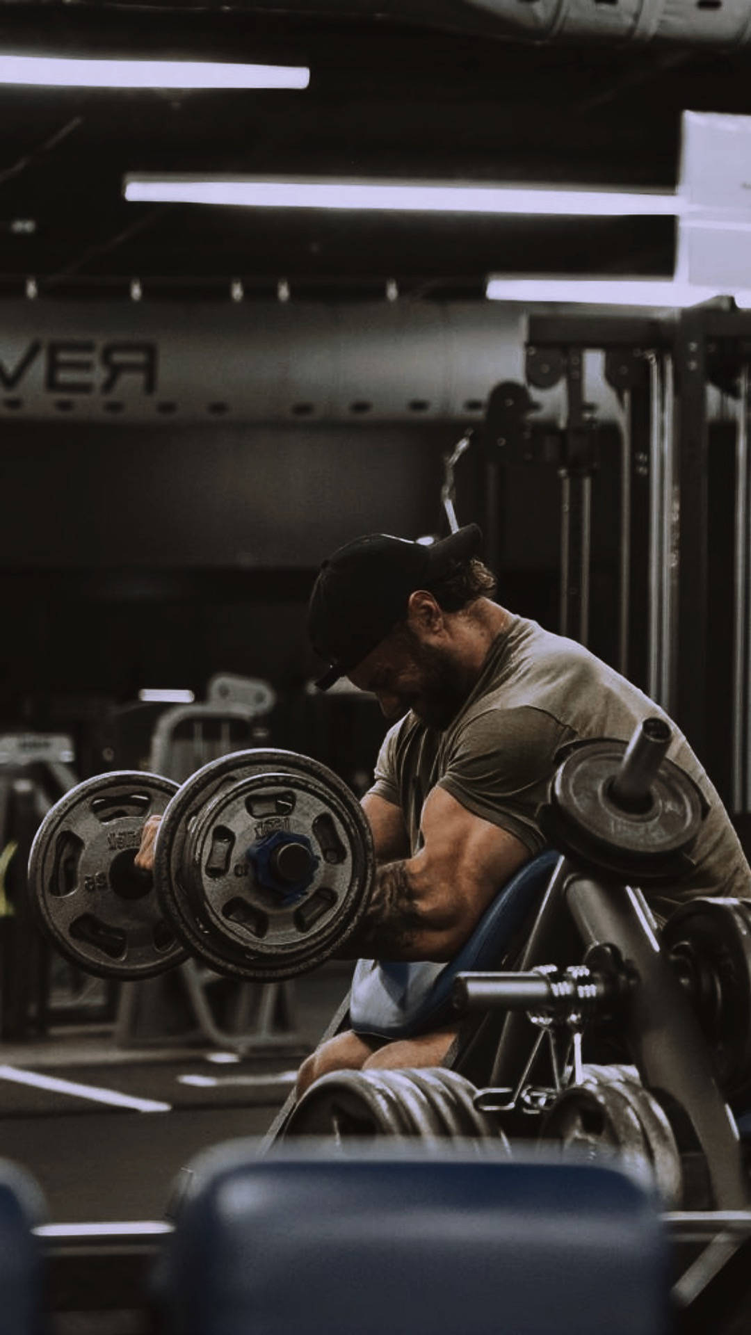 Stive Biceps Øvelse Træning Tapet. Wallpaper