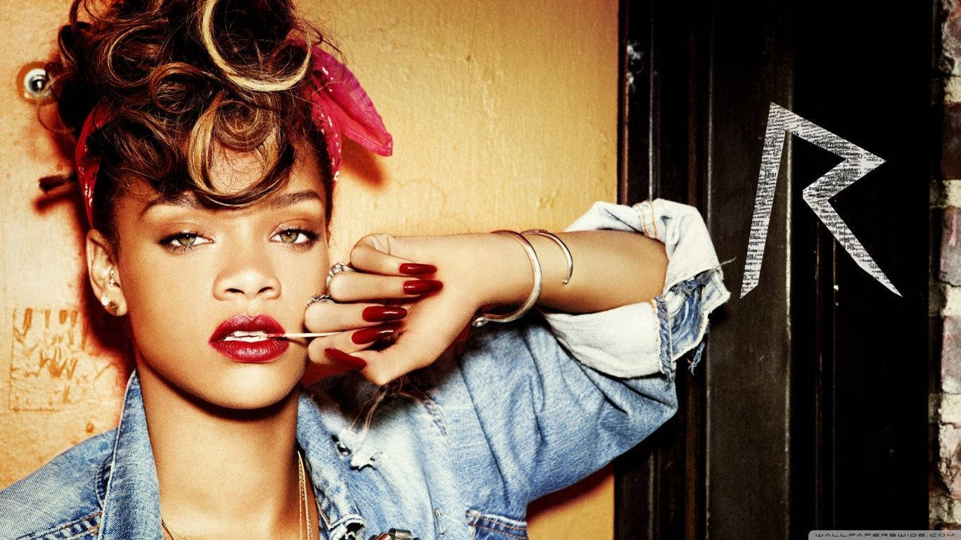 Rihanna Denim Vibes 4K wallpaper