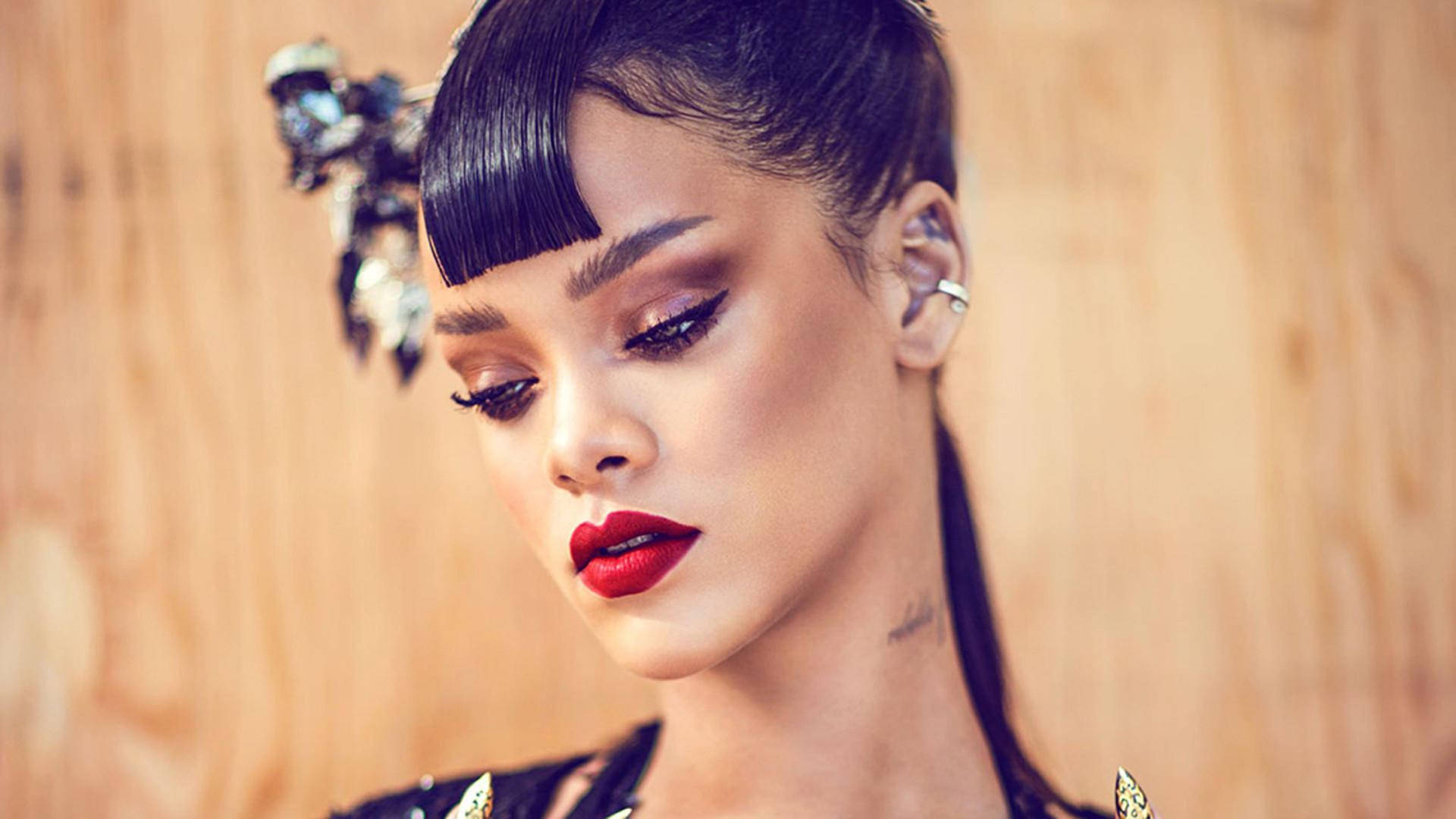 Rihanna Hd Looking Down Background