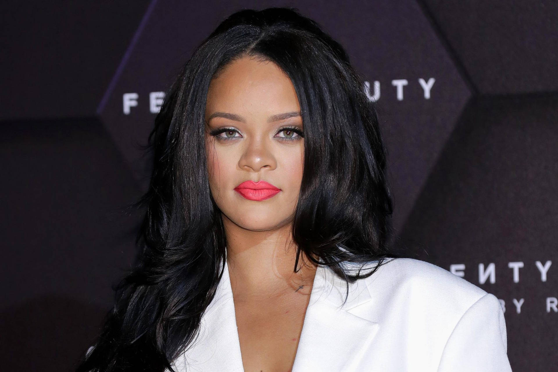 Rihanna In Fenty Fashion Show Background