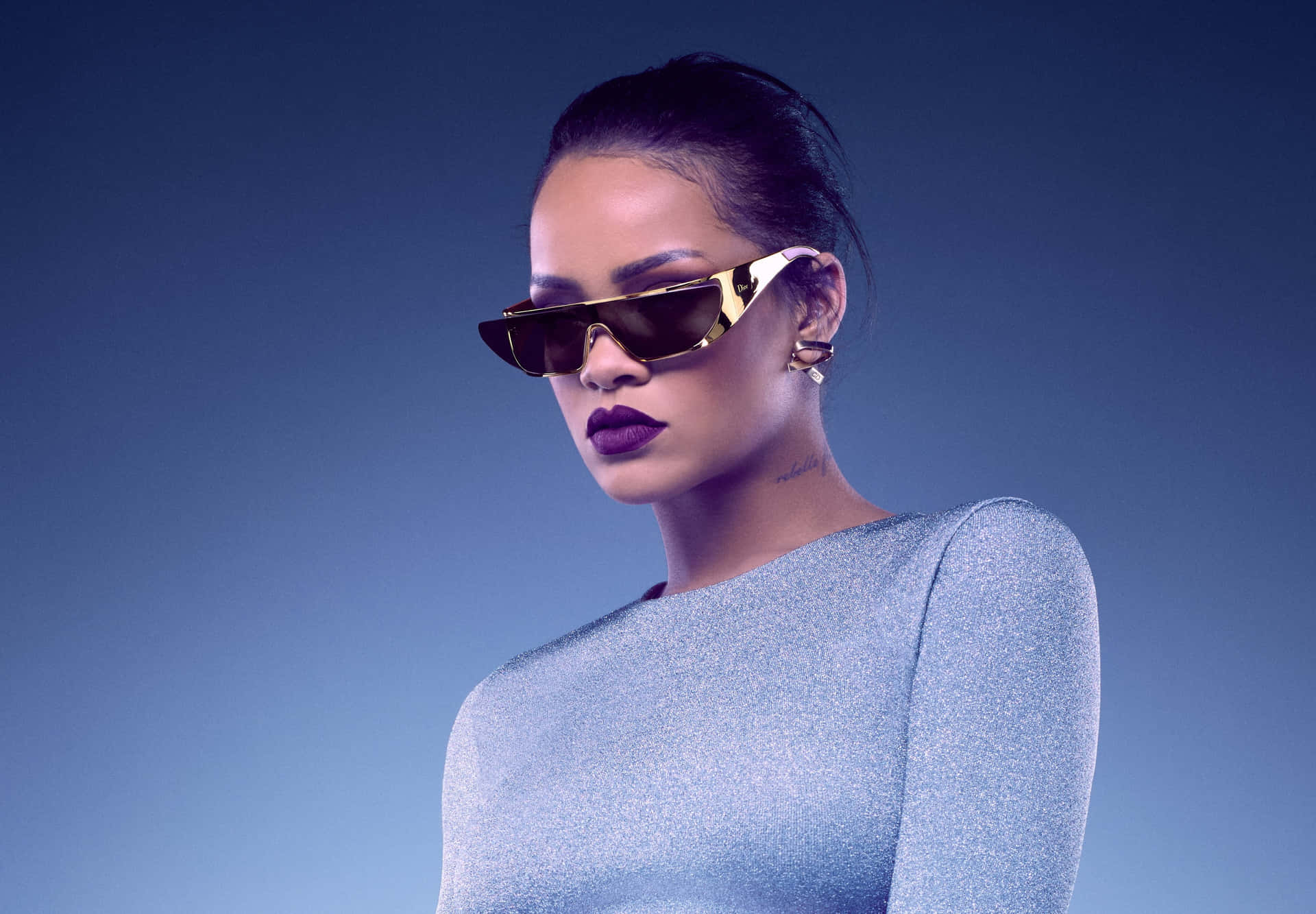 Rihanna showcases her glamour and style.