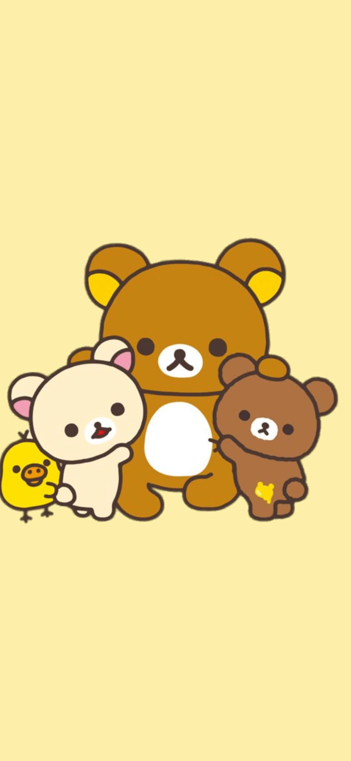 Adorable Rilakkuma background for your mobile device