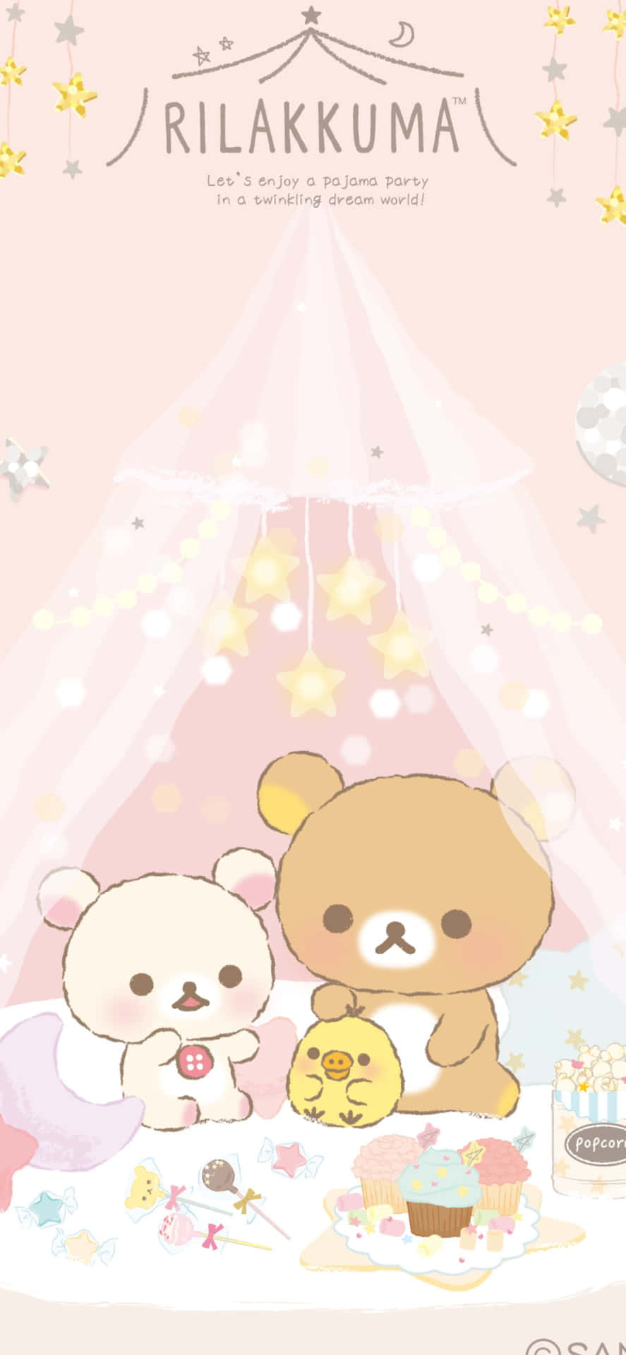 Relax with Rilakkuma - Adorable Bear-themed Background
