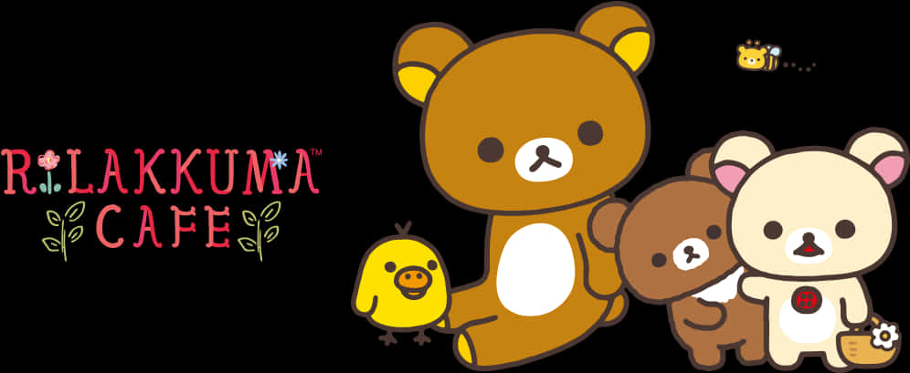 Rilakkuma Cafe Characters Banner PNG