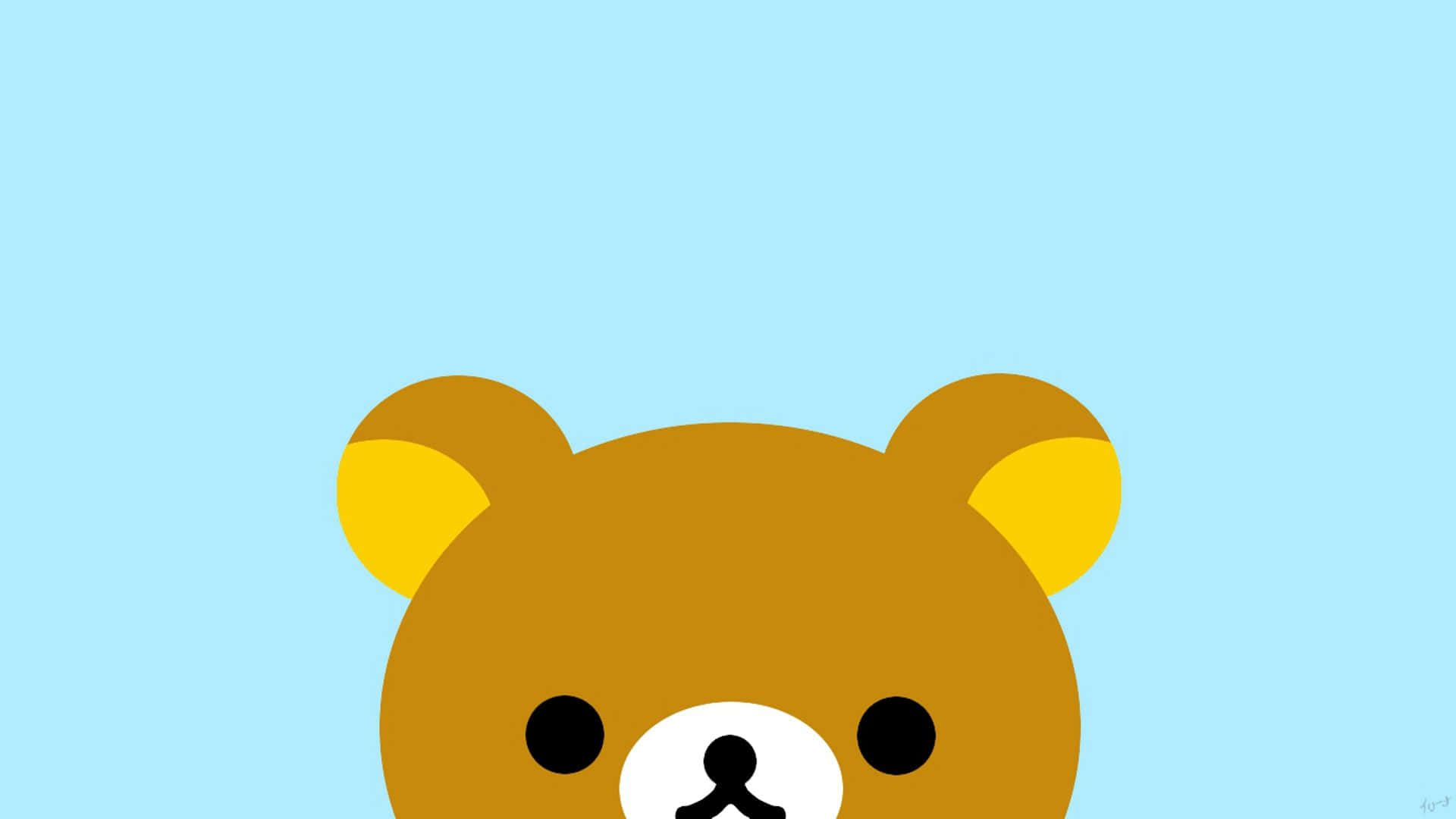 En brun bjørn med en gul næse Wallpaper