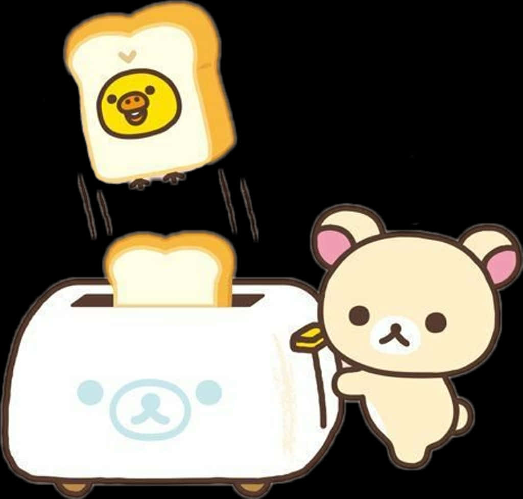 Rilakkuma Toasterand Toast PNG