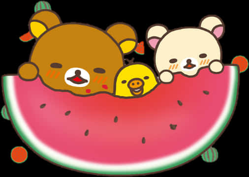 Rilakkuma Watermelon Slice PNG