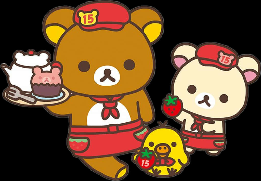 Rilakkuma_and_ Friends_ Celebration PNG