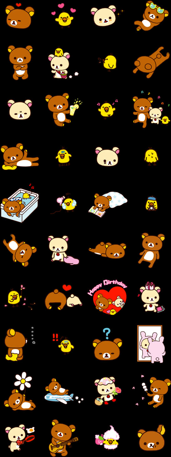 Rilakkumaand Friends Cute Icons PNG