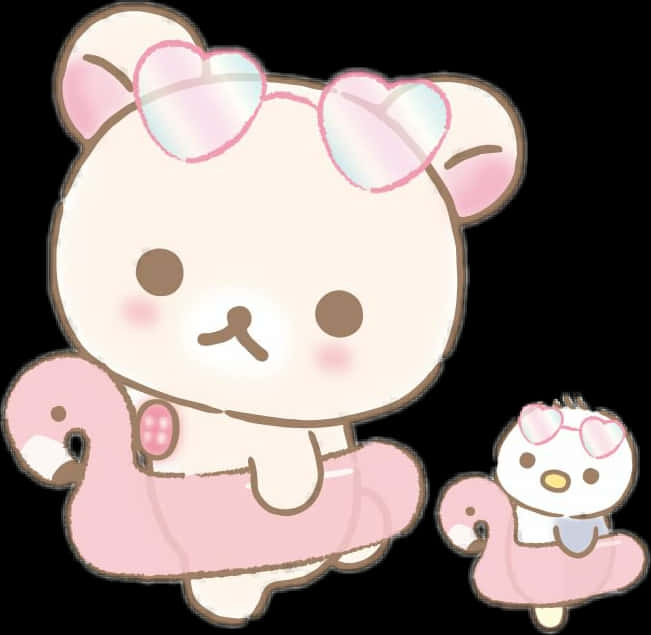 Rilakkumaand Friends Cute Illustration PNG