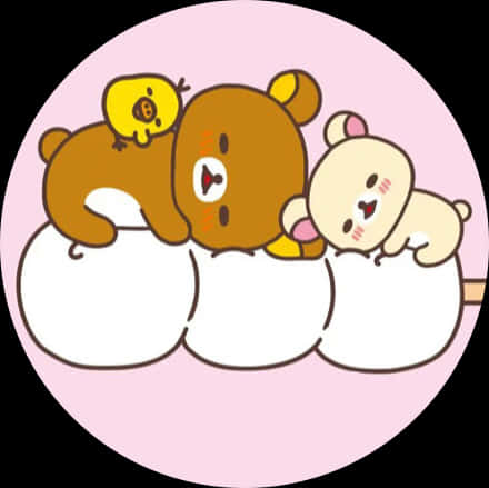 Rilakkumaand Friends Resting PNG