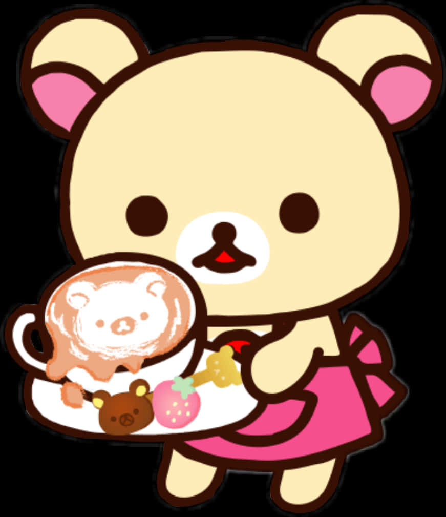 Rilakkumawith Latte Artand Sweets PNG