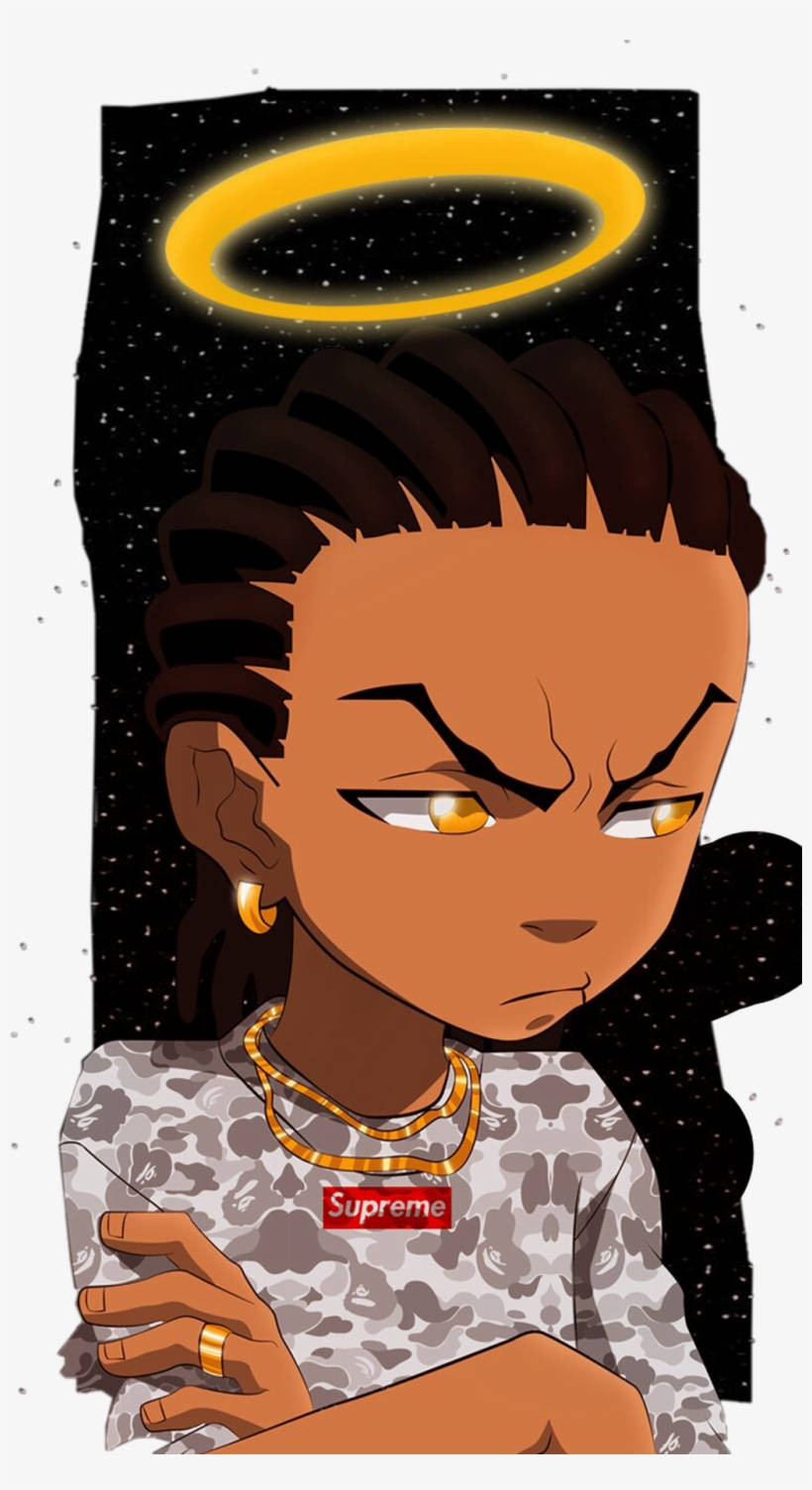 Riley With Gold Halo Boondocks Hd Wallpaper