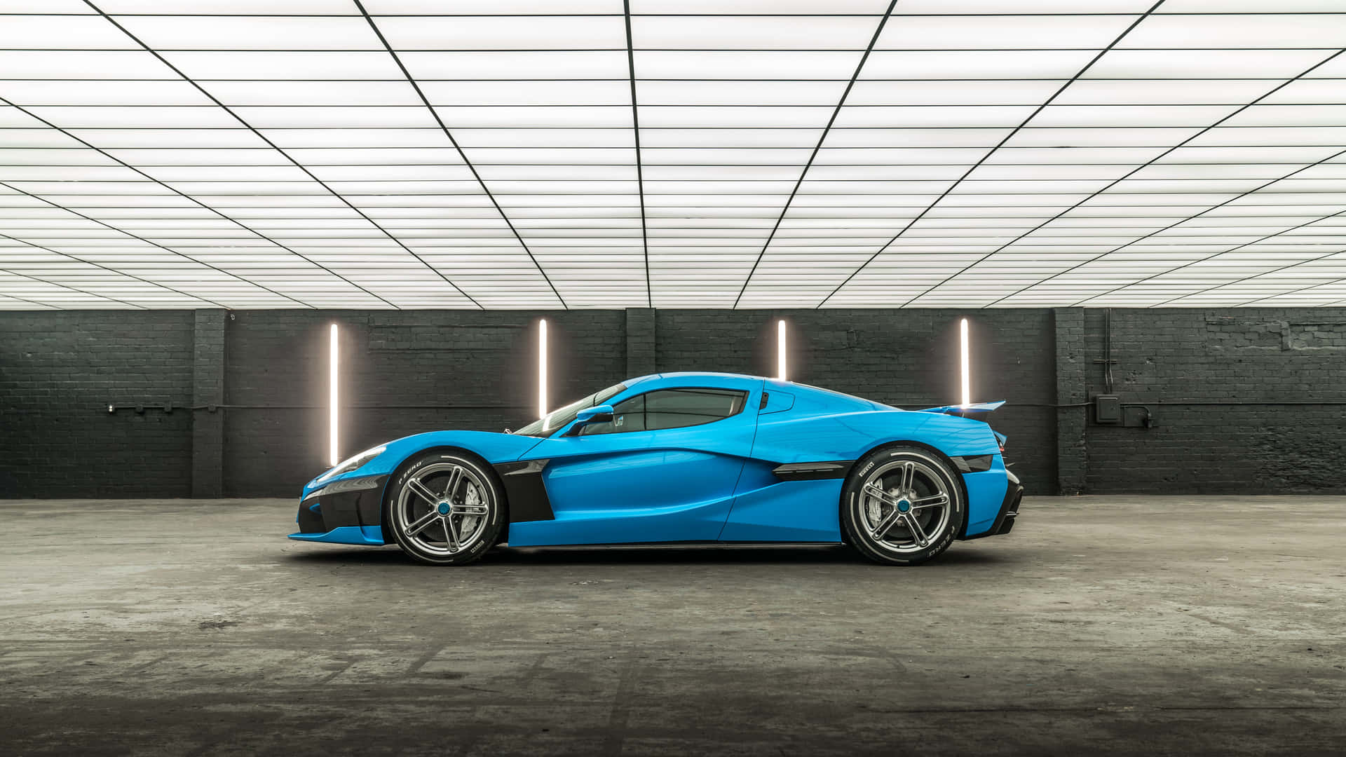 Rimac Automobili's electric hypercar in action Wallpaper