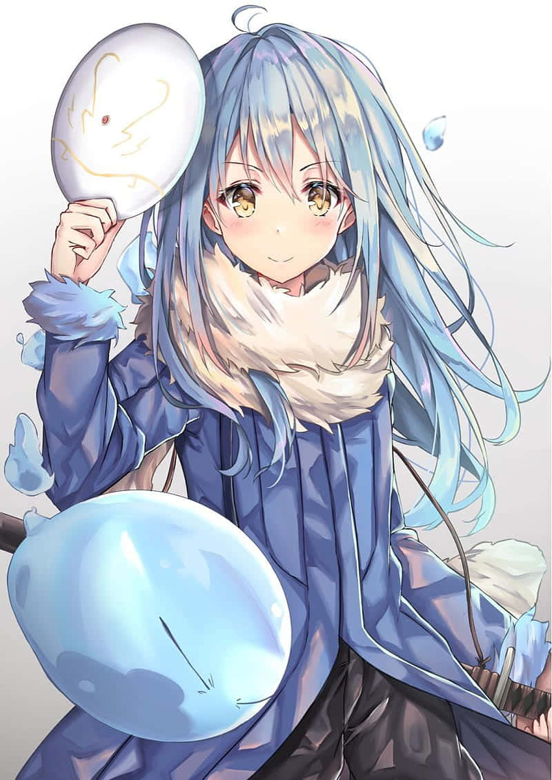 Rimuru PFP With Mask And Slime Wallpaper