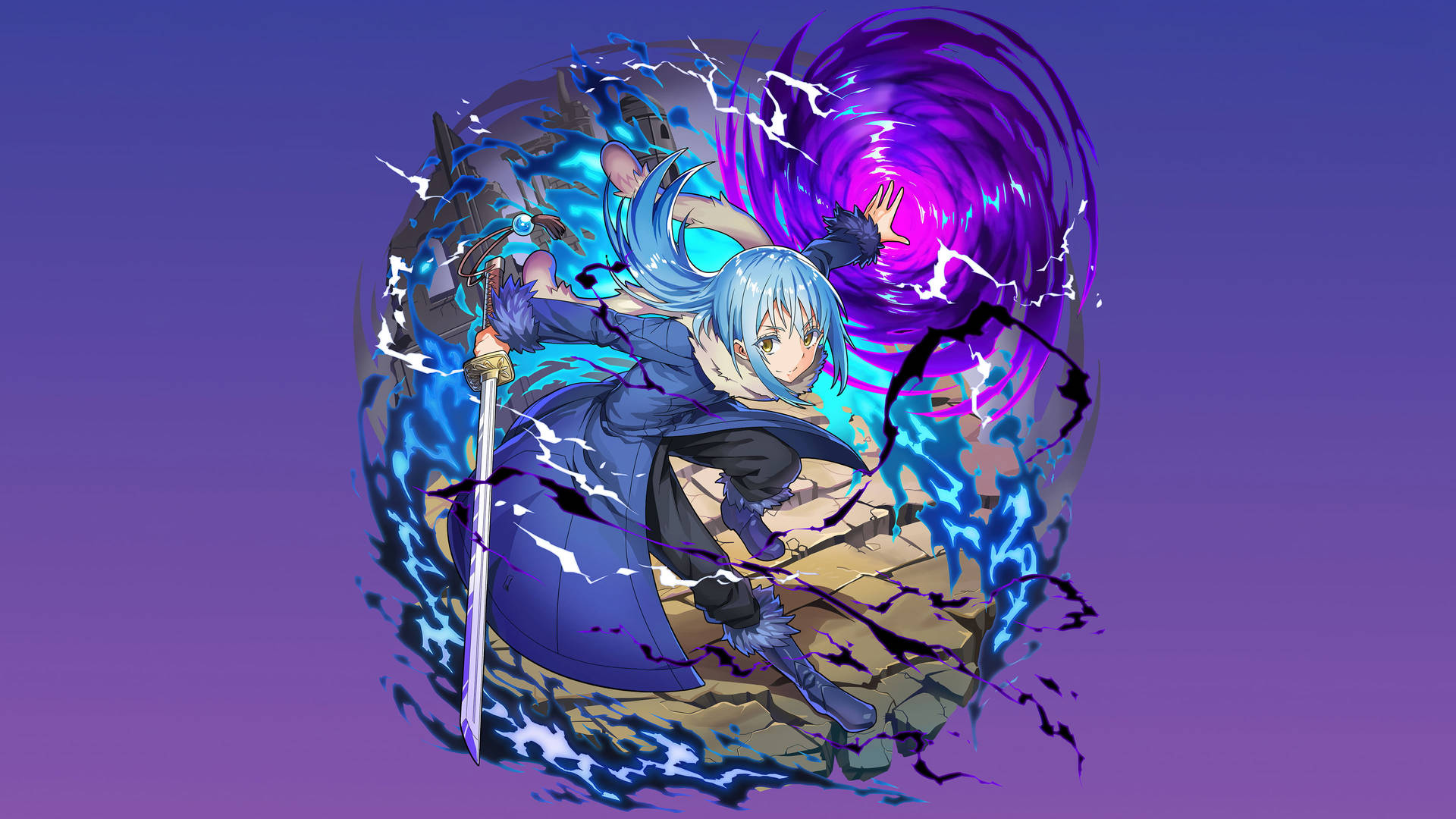 Rimuru Tempest Dark Lightning Wallpaper