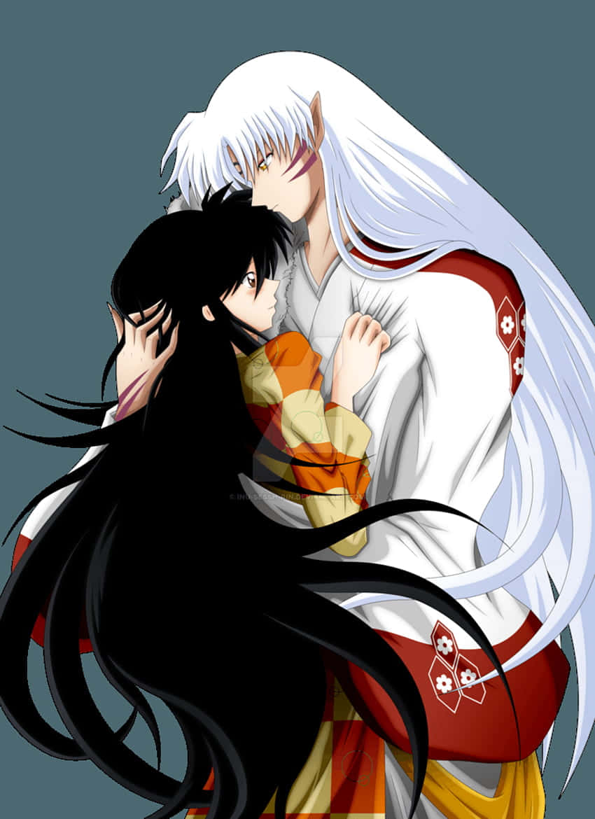 Rin And Sesshomaru Romance Anime Inuyasha Wallpaper