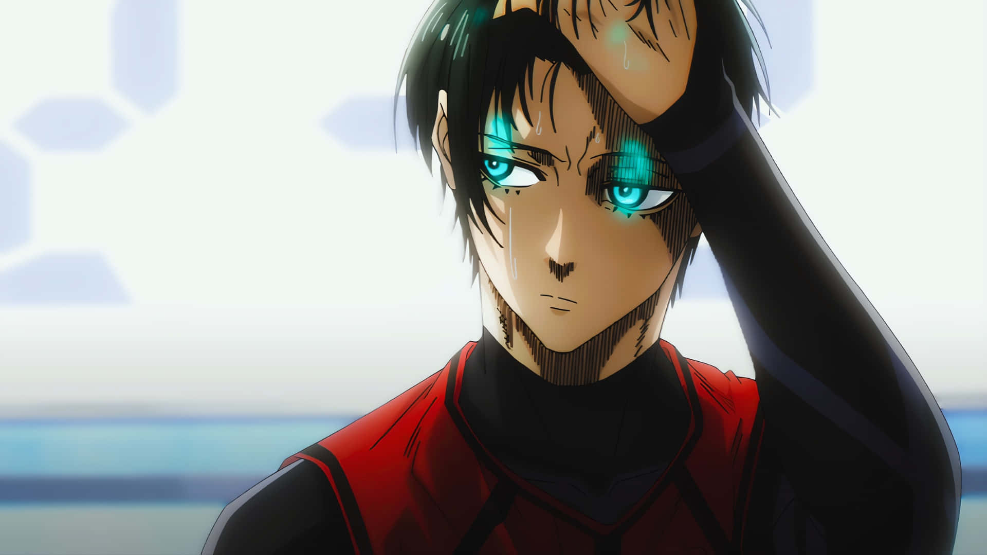 Rin Itoshi Ojos Azules Intensos Fondo de pantalla