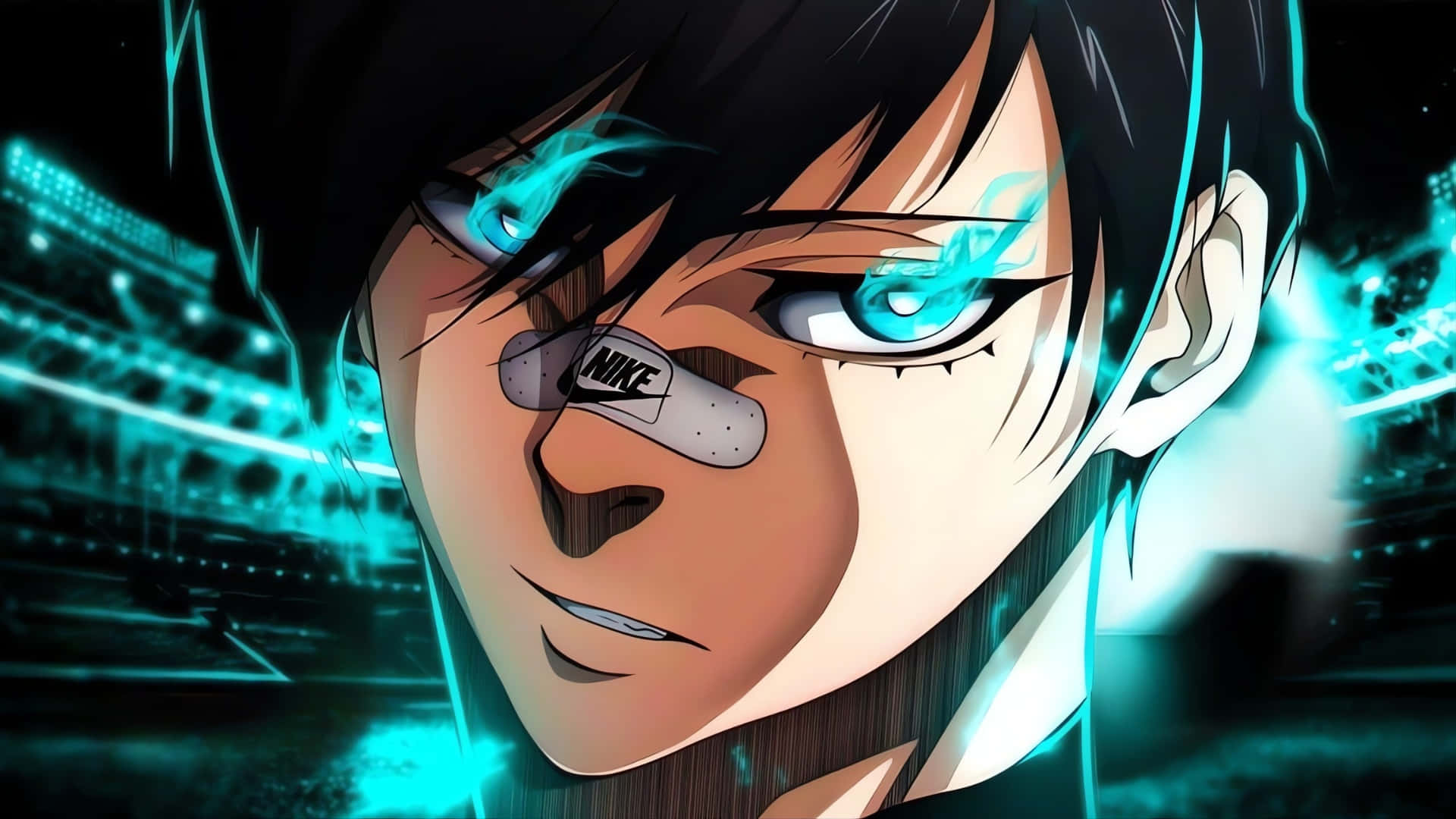 Rin Itoshi Con Mirada Intensa Fondo de pantalla