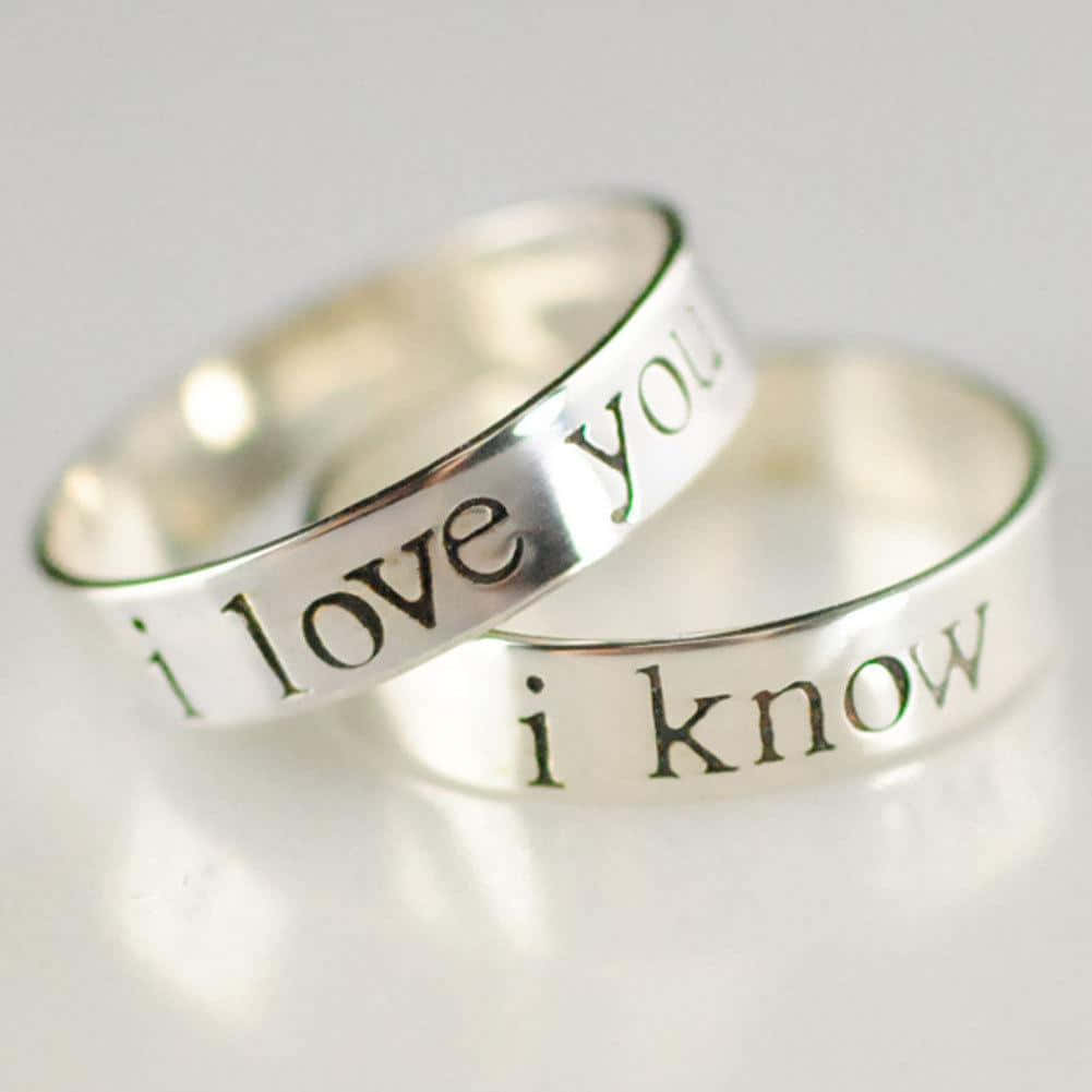Two Rings That Say I Love You And I Know
