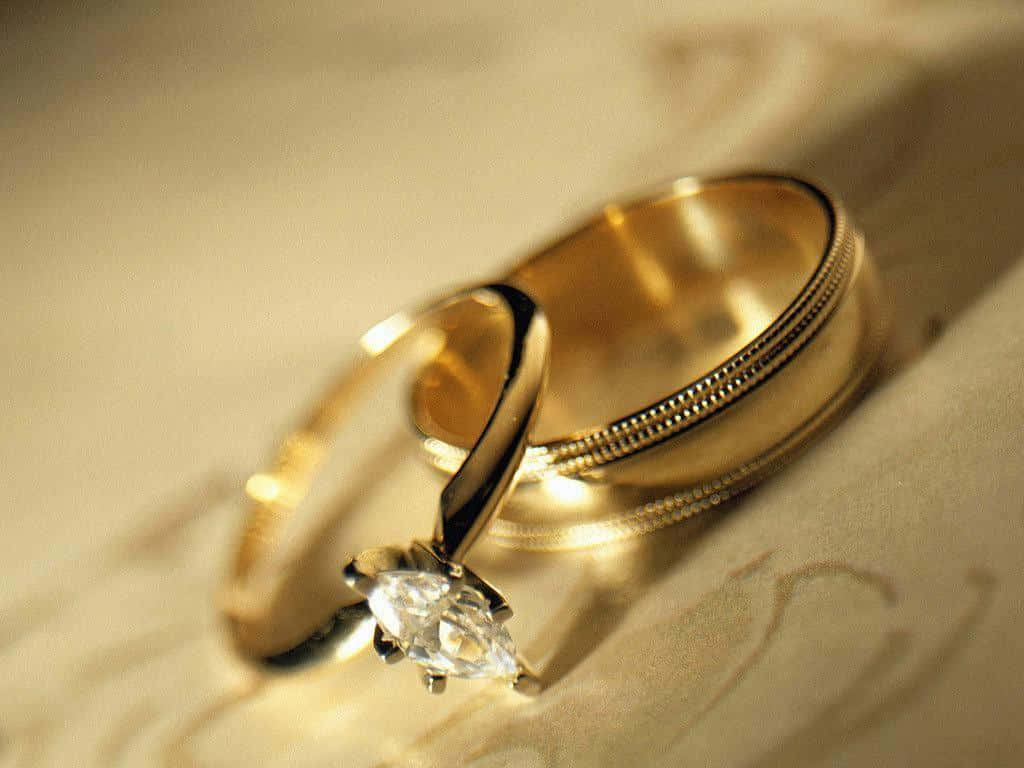 Gold Ring With Diamond Picture