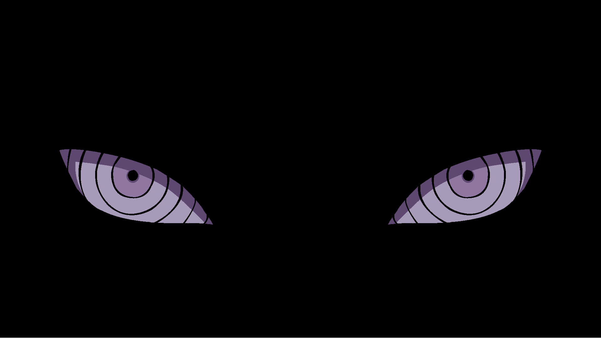 A Purple Eye With Purple Eyes On A Black Background Wallpaper