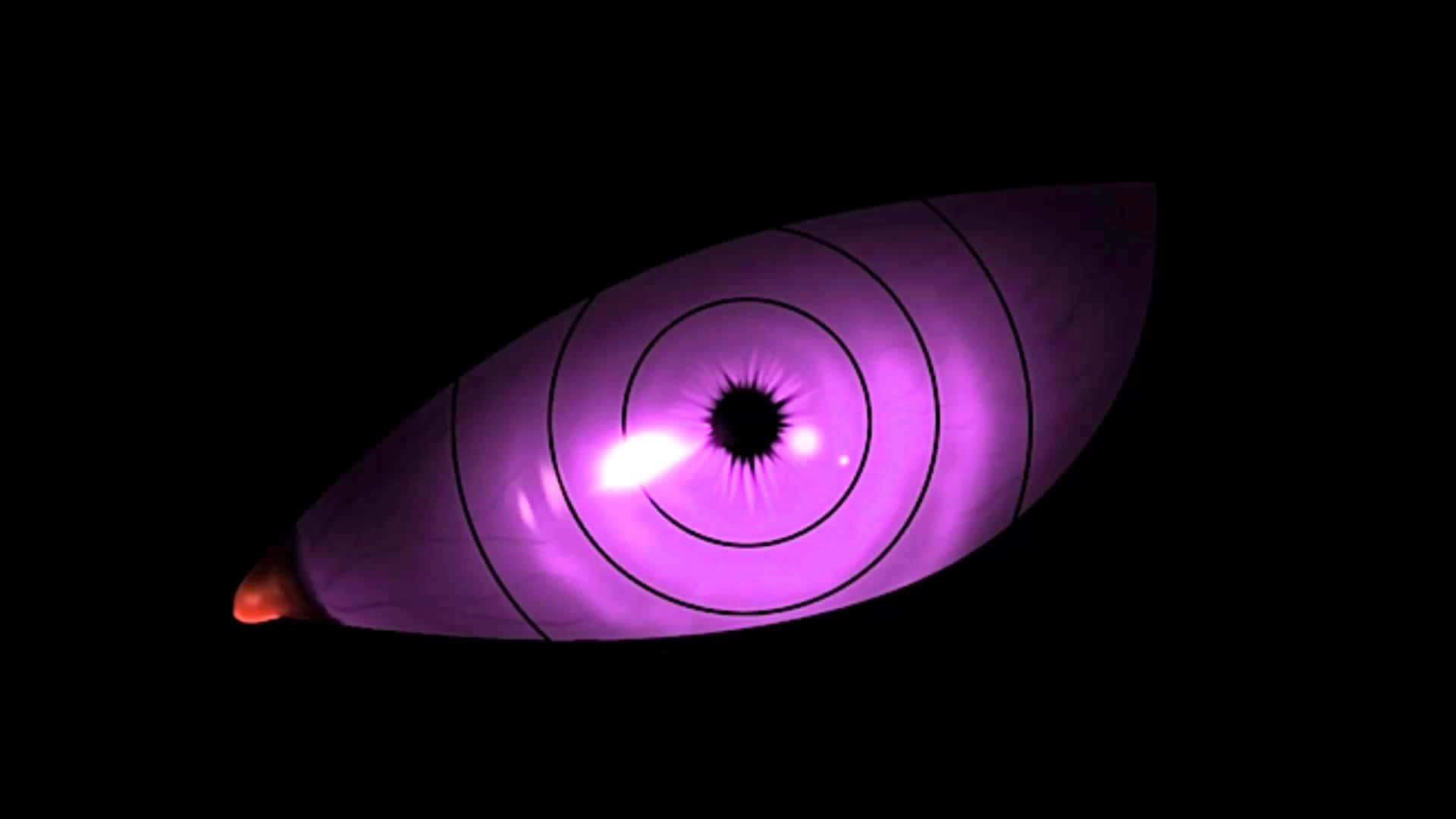 A Purple Eye With A Purple Light In The Background Wallpaper