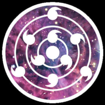 Rinnegan Symbol Cosmic Backdrop PNG