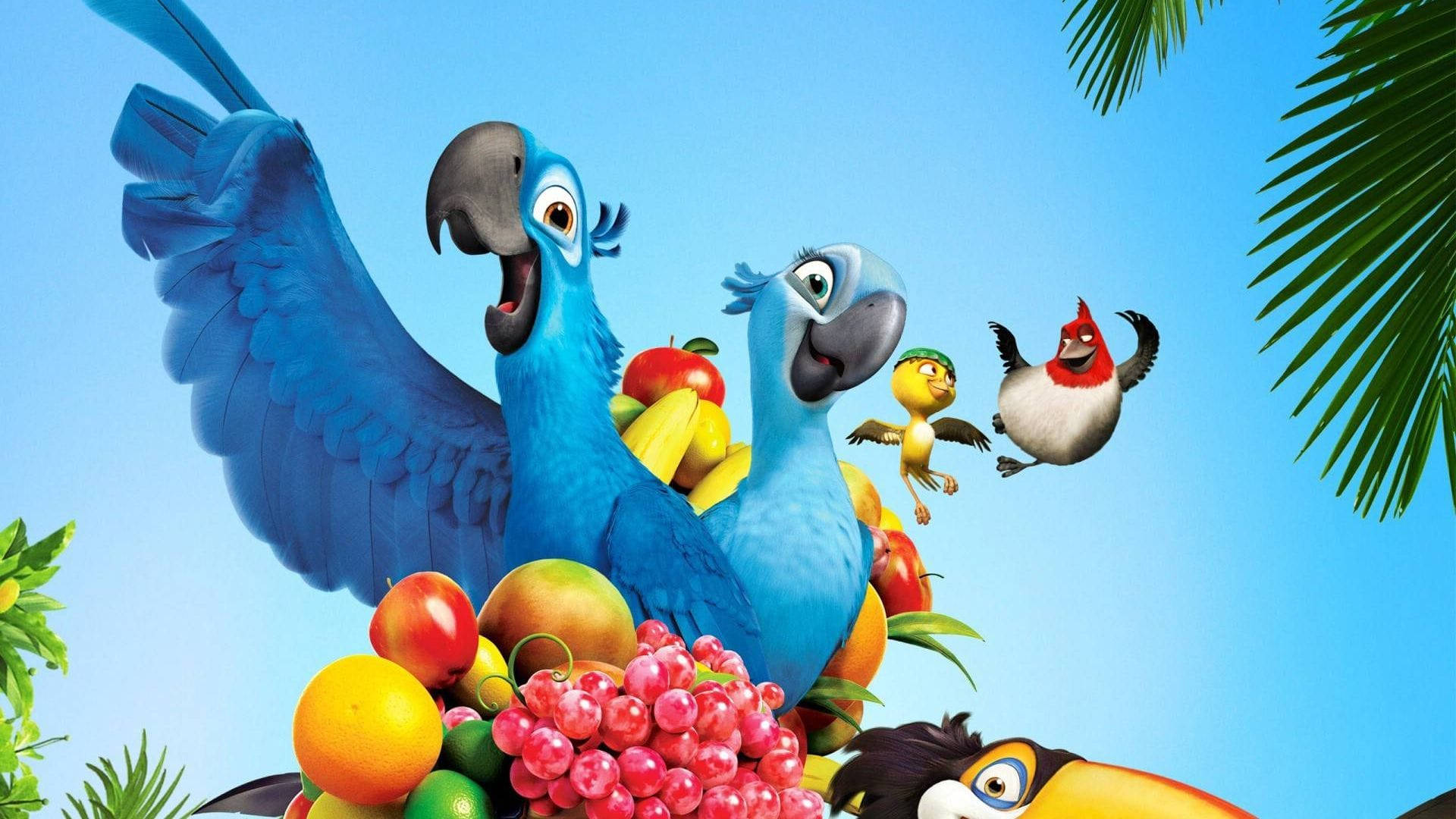 Download Rio 2 Characters With Food Wallpaper 