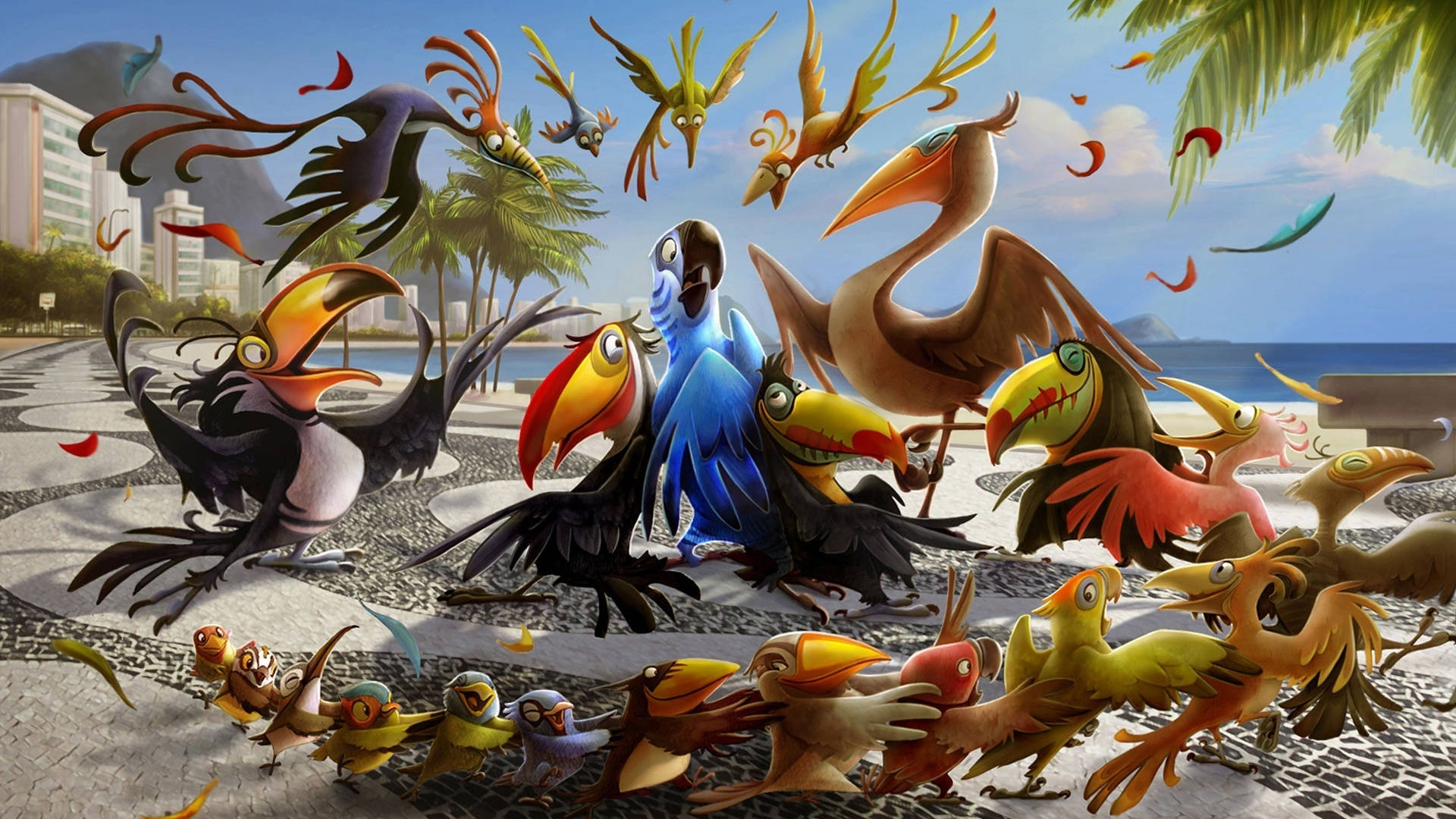 Rioblu Und Andere Vögel Wallpaper