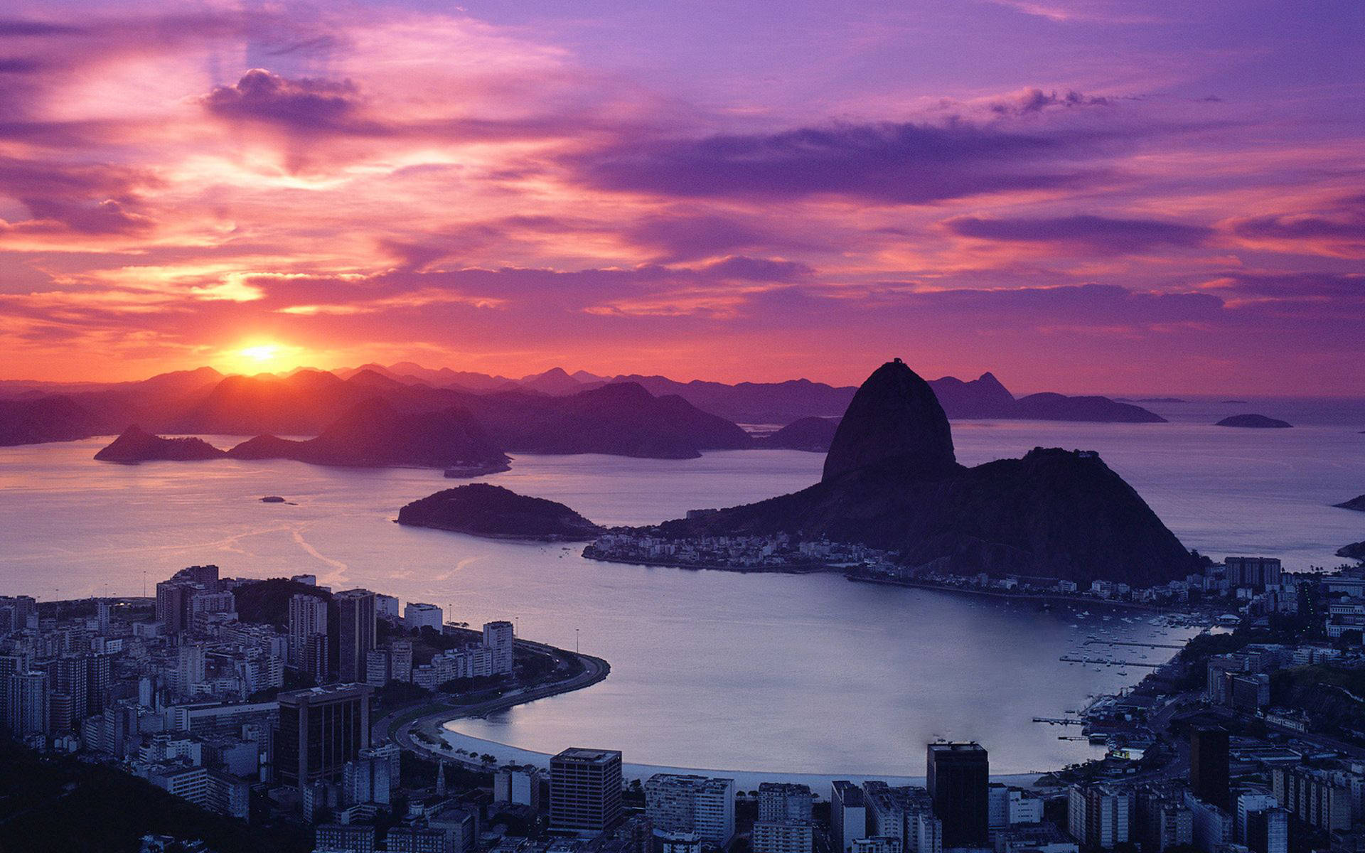 Rio De Janeiro Brazil Sunset Wallpaper