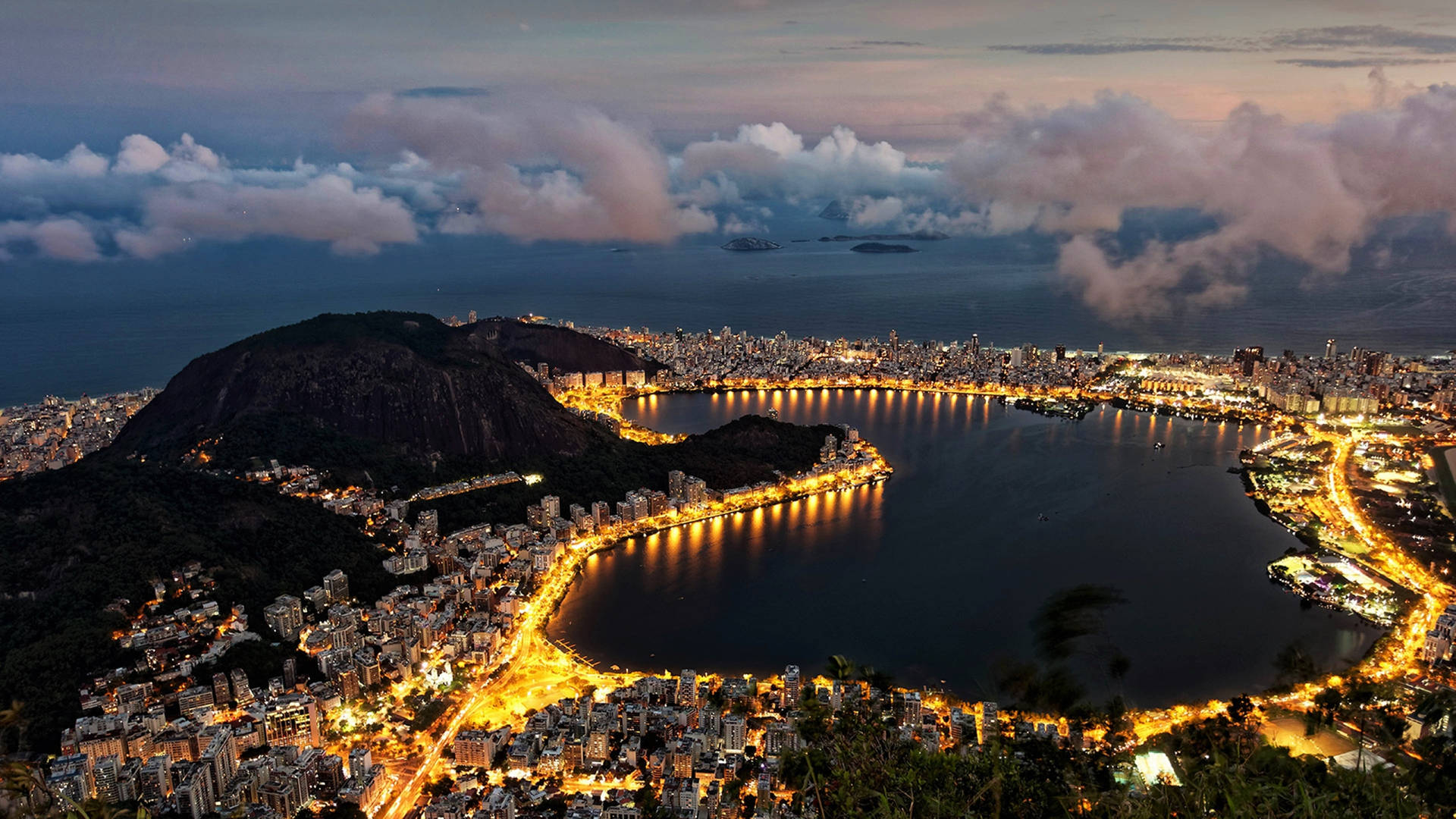 Rio De Janeiro City Lights Wallpaper