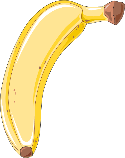 Ripe Banana Illustration PNG