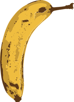 Ripe Banana Illustration PNG