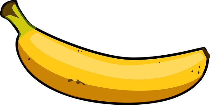 Ripe Banana Vector Illustration PNG