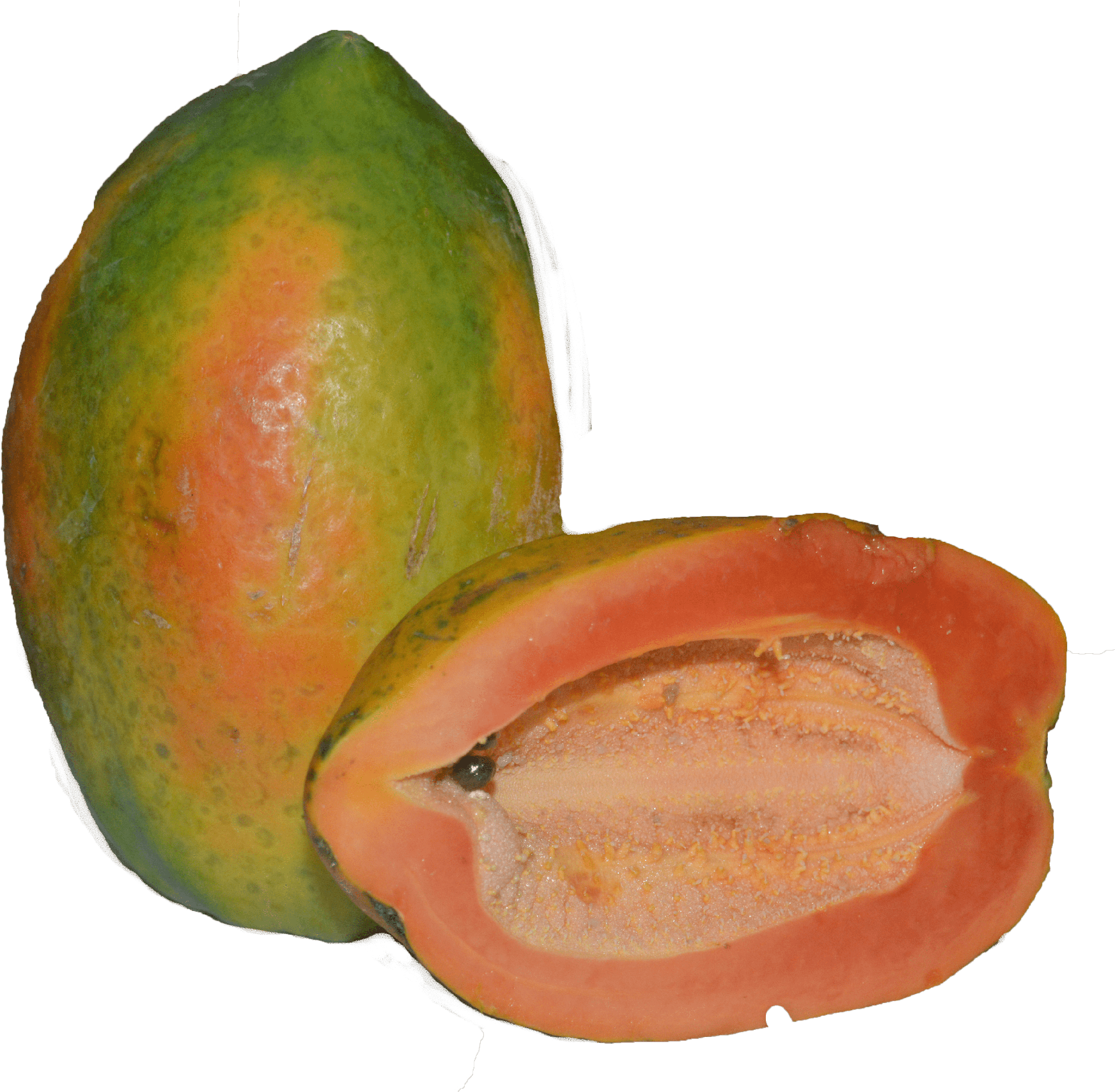 Ripe Papaya Cut Open PNG