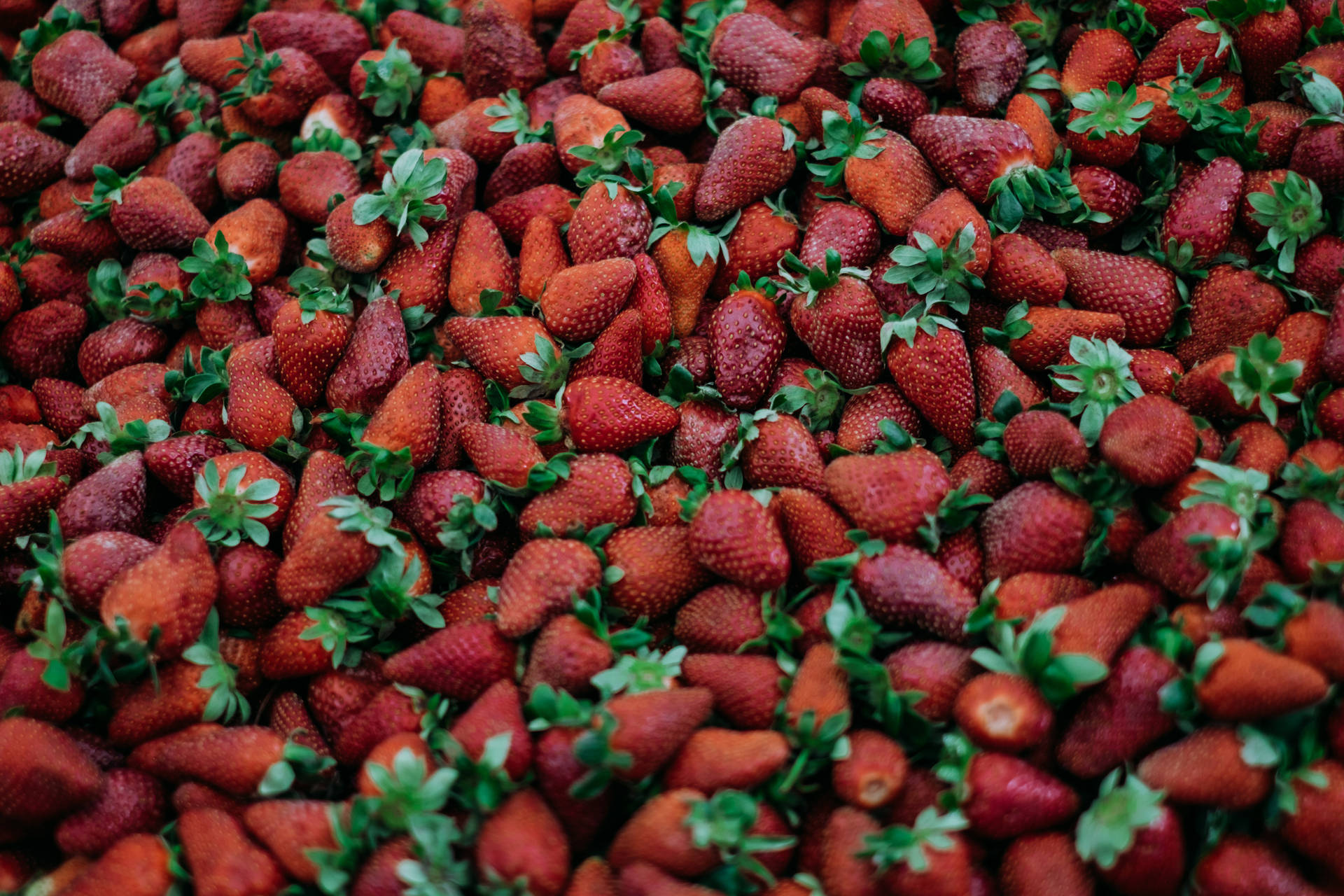 Ripe Red Strawberries Food Desktop Wallpaper