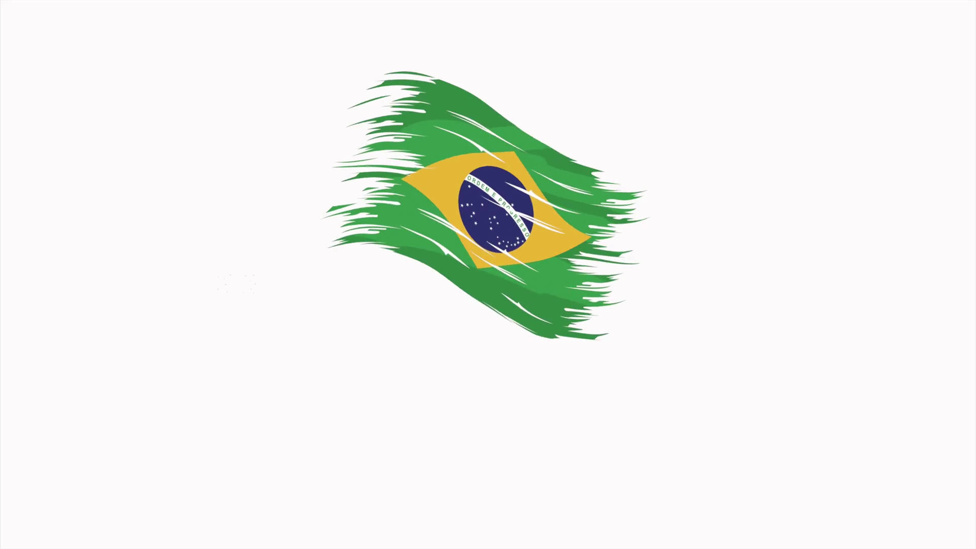Ripped Cartoon Brazil Flag Wallpaper
