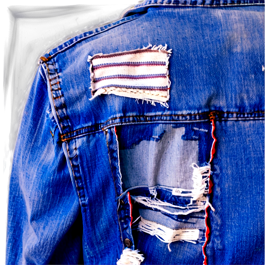 Ripped Jean Jacket Png 06132024 PNG