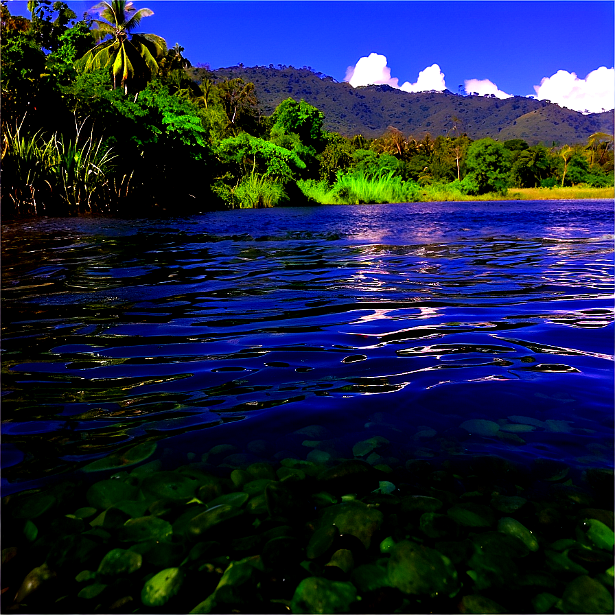 Ripple In Tranquil River Png 06252024 PNG