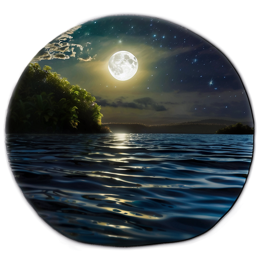 Ripple Under Moonlight Png 82 PNG