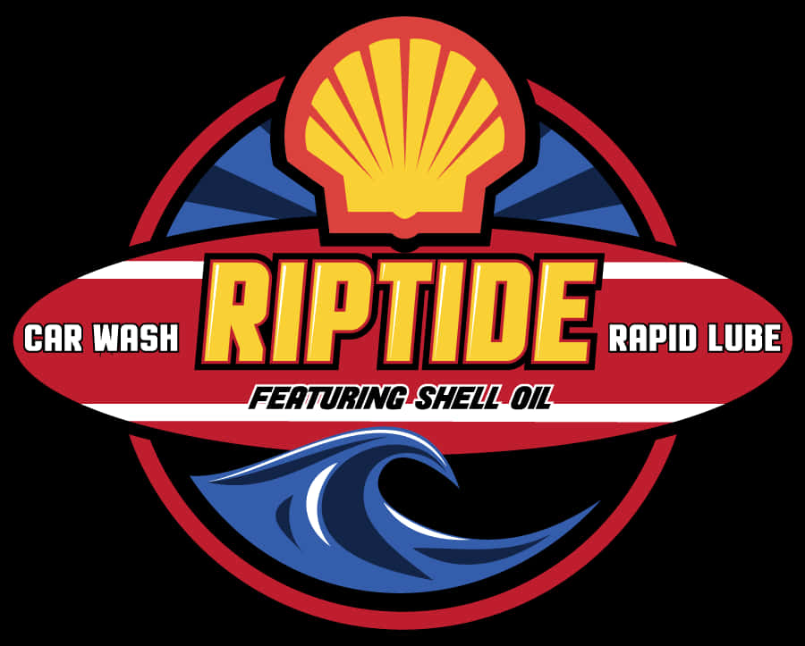 Riptide Car Wash Featuring Shell Oil Logo PNG