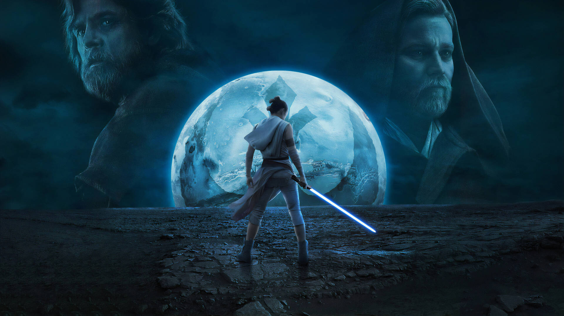 Rise Of Skywalker Rey And Luke Wallpaper