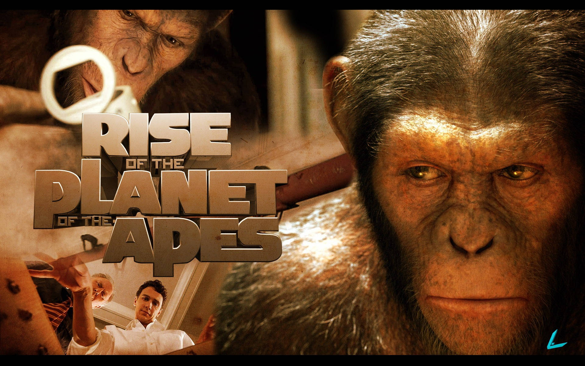 Rise Of The Planet Of The Apes Blockbuster Wallpaper