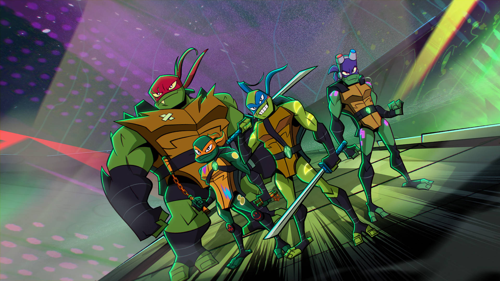 Rise Of The Teenage Mutant Ninja Turtles Cartoon Wallpaper